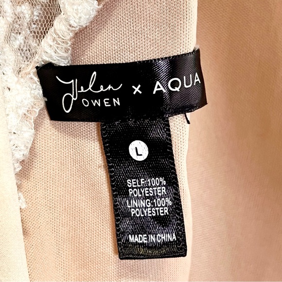 Helen Owen x AQUA Embroidered Sheath Dress in White Size Large - Picture 8 of 10